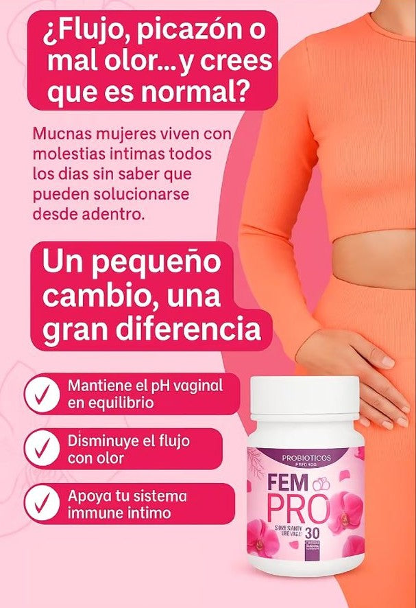 🌸FEMPRO🌸Cuida Y Fortalece Tu Flora Femenina Para Un Bienestar Completo